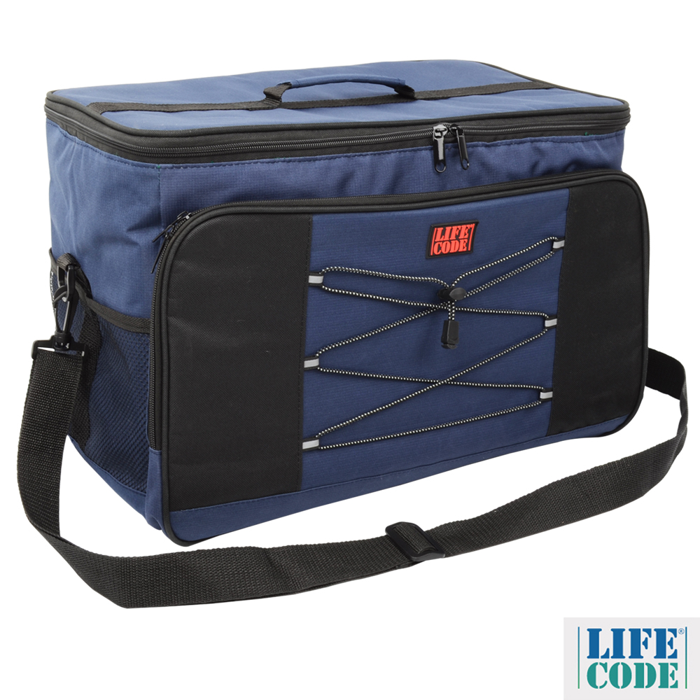LIFECODE 大歐風保冰袋/保溫袋/購物袋 XL號(35L) -藏青色