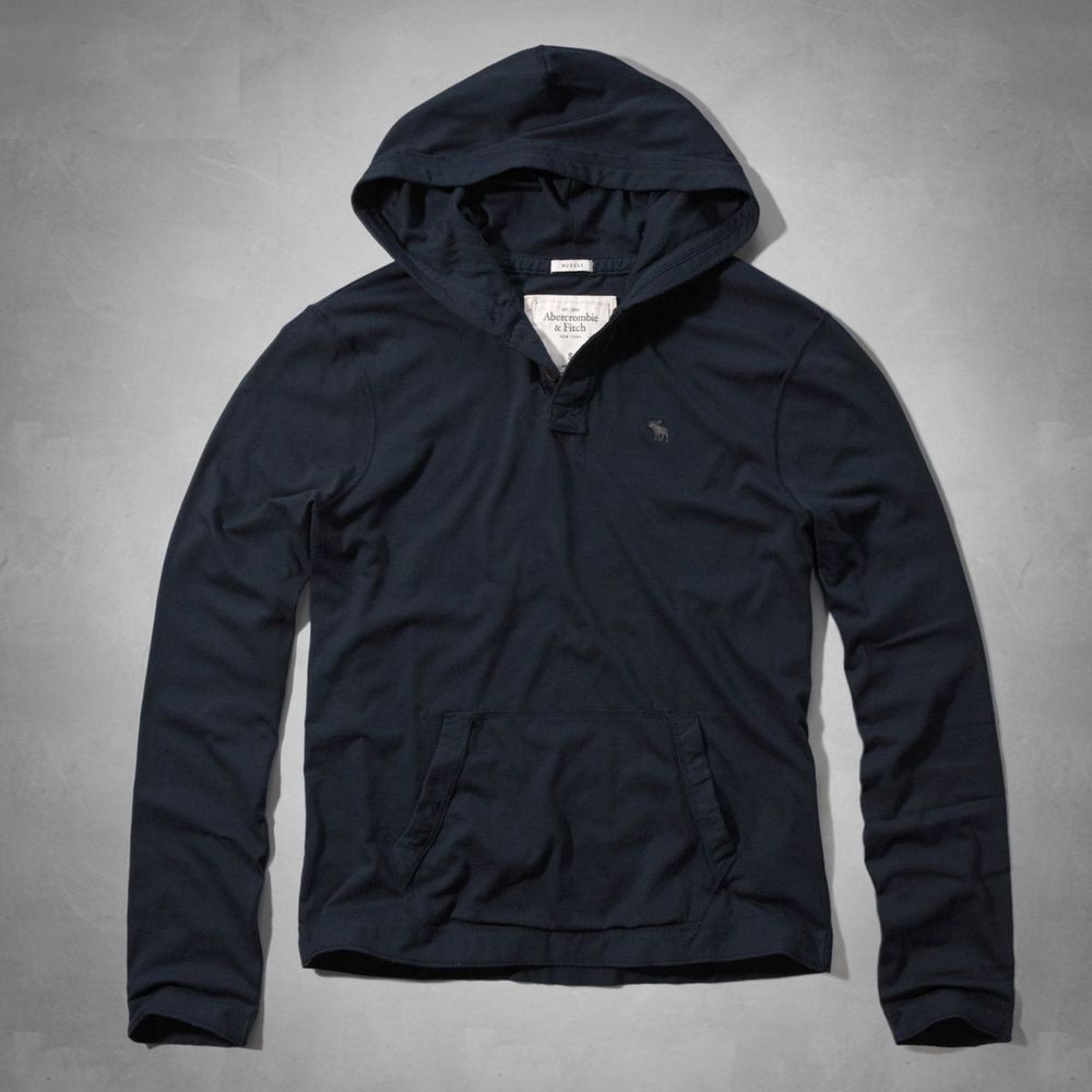 AF a&f Abercrombie & Fitch 帽T 藍色 0359