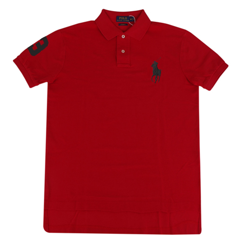 Polo Ralph Lauren 經典大馬刺繡短袖Polo衫-紅色