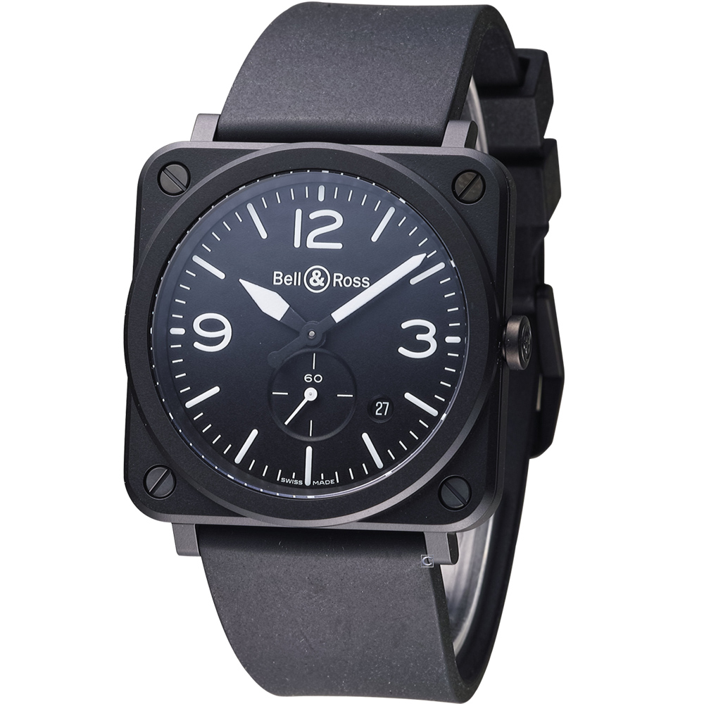 Bell & Ross 經典時尚飛行腕錶-黑/39mm
