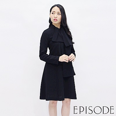 EPISODE - 綁帶領結設計洋裝（黑）