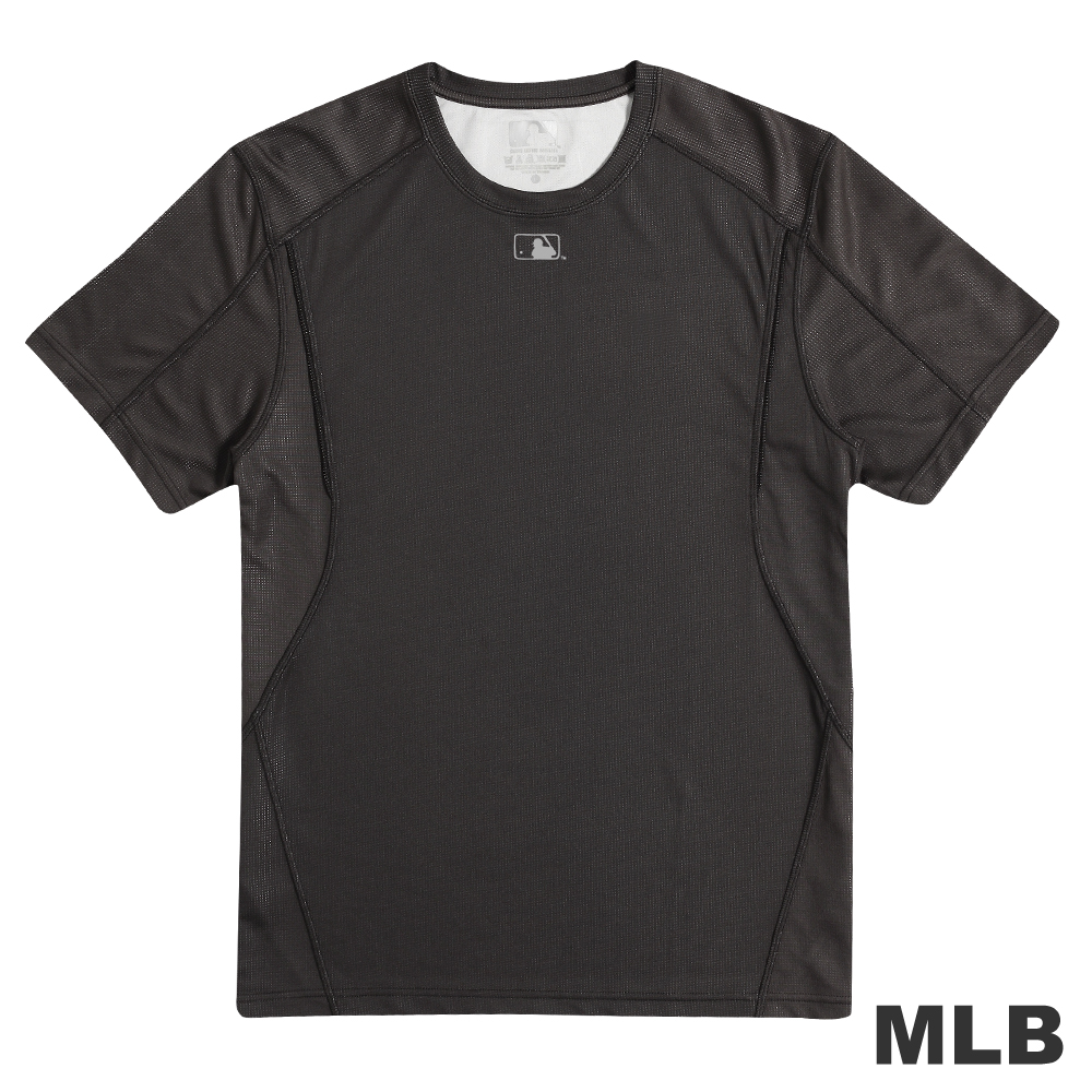 MLB-LOGO MAN反光圓領吸濕排汗T恤-深灰(男)