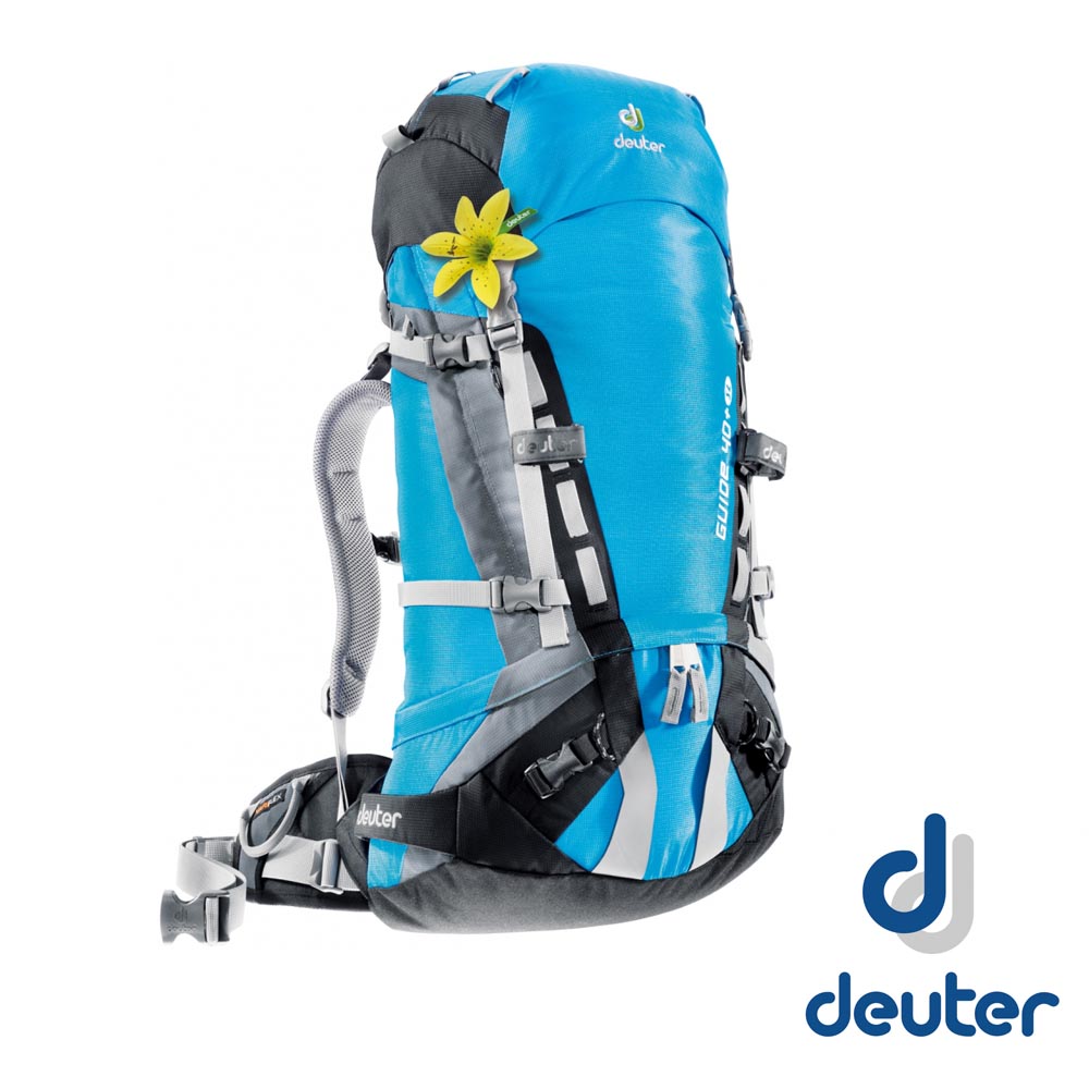 【德國 Deuter】Guide 40+ SL 輕量攀峰登山背包40L+8L_藍/黑