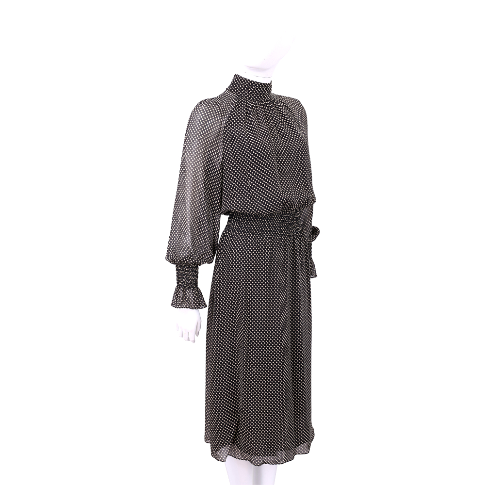 TORY BURCH Colette 愛心印花黑色絲質洋裝| 精品服飾/鞋子| Yahoo奇摩購物中心