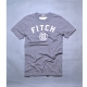 A&F Abercrombie & Fitch 拼布與立體刺繡徽章休閒棉短T-灰 product thumbnail 1