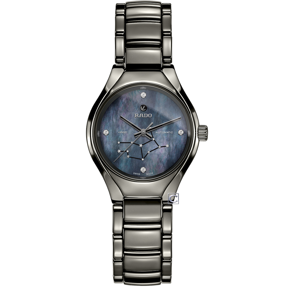 RADO 雷達錶 官方授權(R02) 真我系列12星座時尚腕錶-處女座(R27243932)-30mm