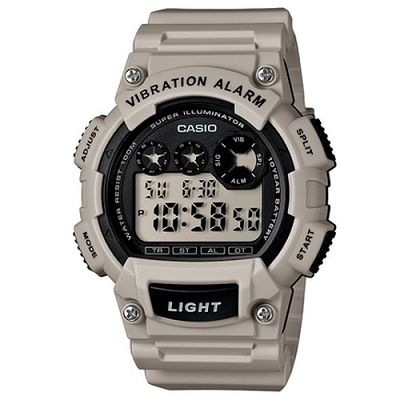 CASIO 超亮LED強悍震動數位運動錶-卡其色/47mm