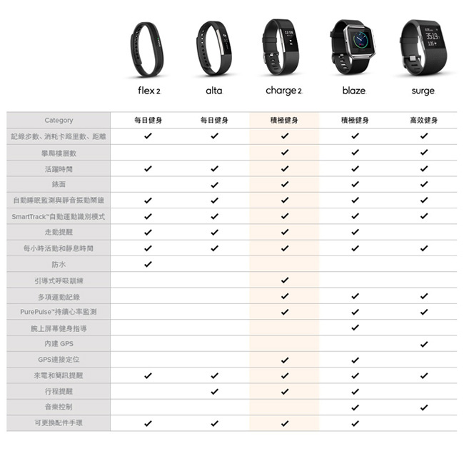 Fitbit Charge 2 無線心率監測專業運動手環 特別版