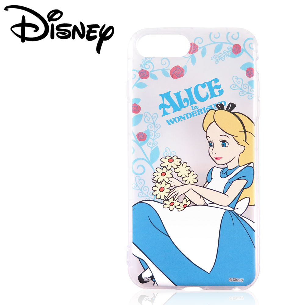 Disney迪士尼iPhone 6/6s/7 Plus共用防摔氣墊空壓保護套_賞花愛麗絲