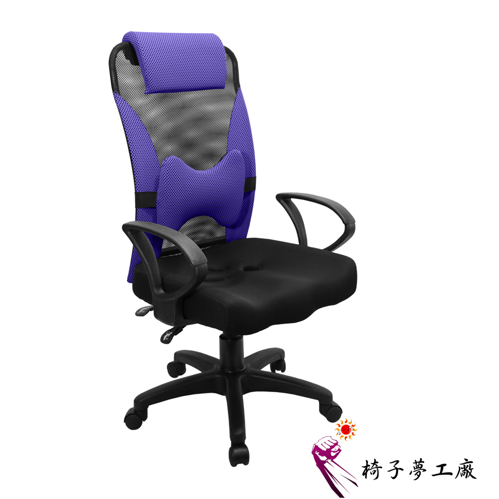 椅子夢工廠 蕾妮雅3D立體加強活動護腰透氣辦公椅/電腦椅(七色任選)