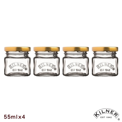 KILNER 復刻玻璃果醬罐55ml4入組