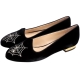 Charlotte Olympia CHARLOTTES 天鵝絨蜘蛛平底鞋(黑色) product thumbnail 1