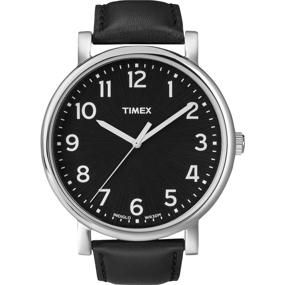 TIMEX 經典復刻冷光系列 三針腕錶-黑/42mm