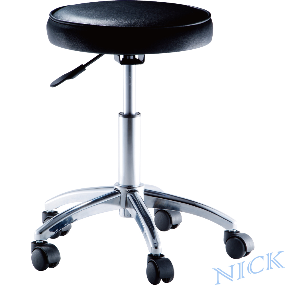 NICK 圓型電鍍腳吧檯椅(活動輪)