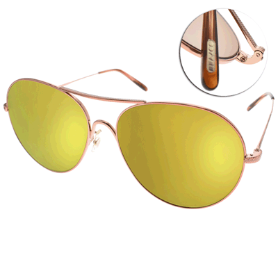 OLIVER PEOPLES墨鏡 好萊塢星鏡/玫瑰金-黃水銀#ROCKMORE 5037W