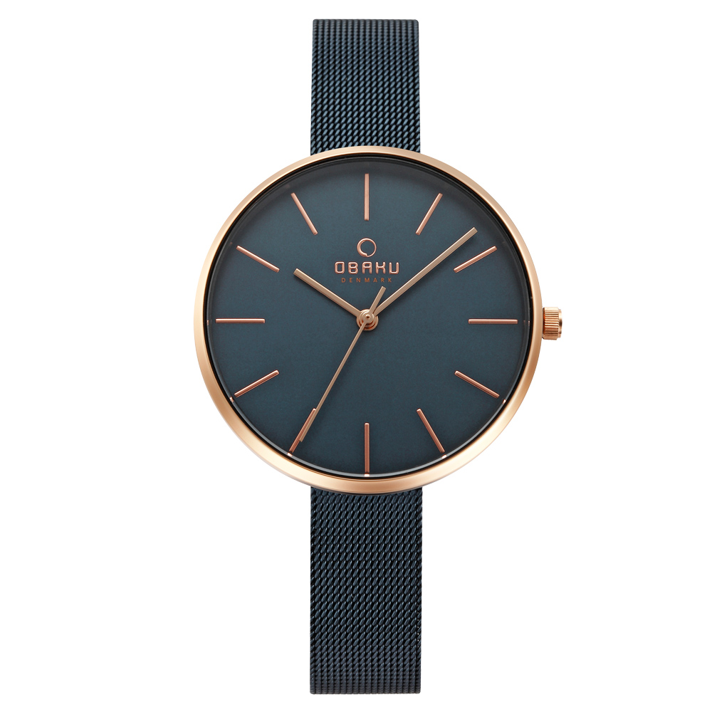 OBAKU 純粹經典三針時尚米蘭腕錶-V211LXVLML/36mm