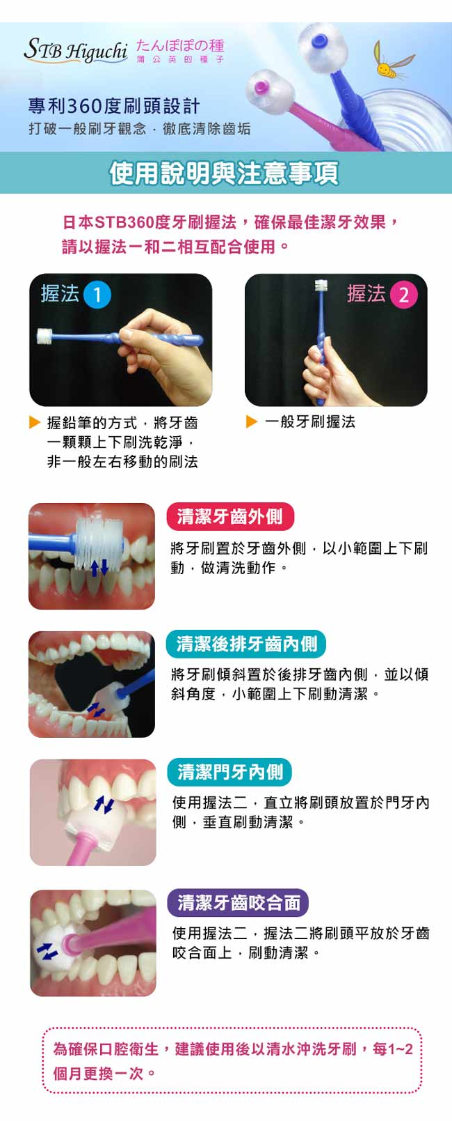 日本STB360度牙刷 兒童專用-1支 (隨機出貨)