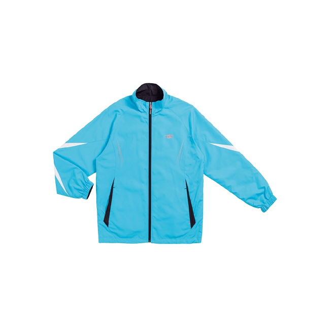 SASAKI 夜間反光防潑水功能平織運動夾克(雙面穿)-男-鮮藍/黑