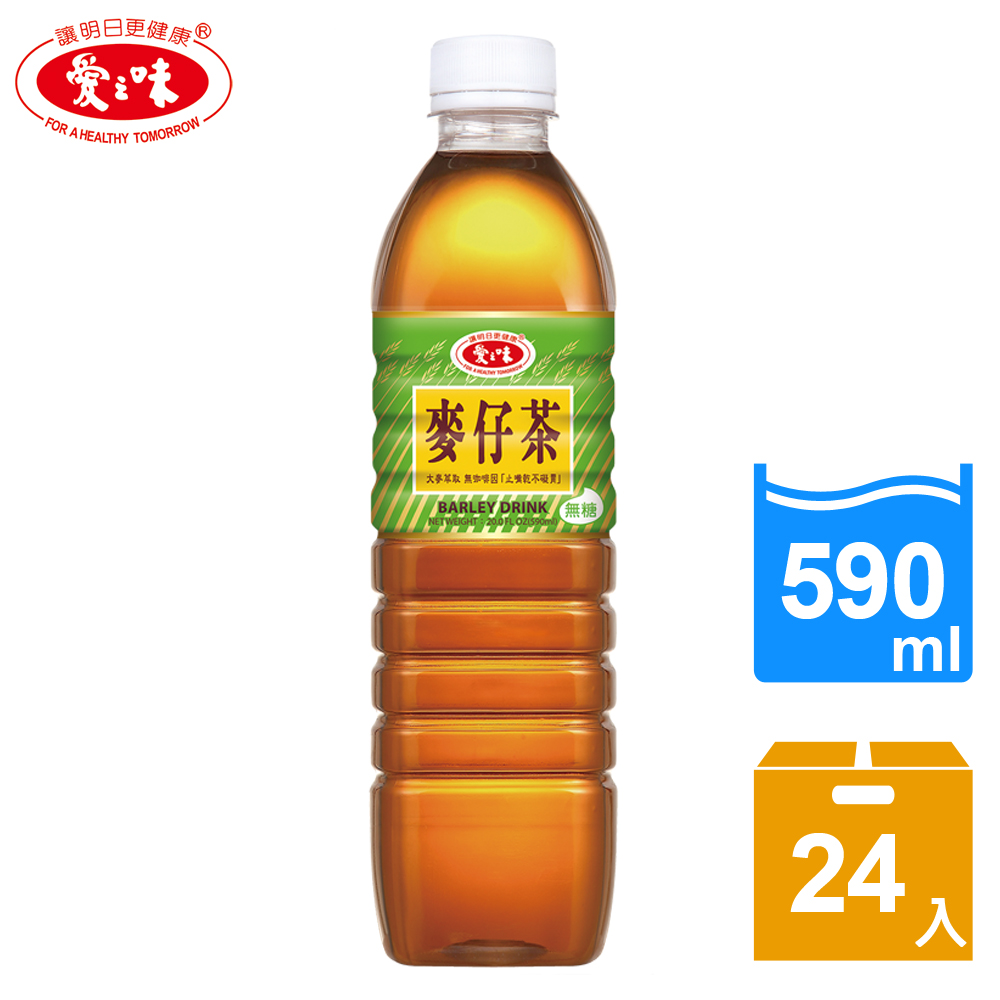 愛之味 麥仔茶-無糖(590mlx24入)