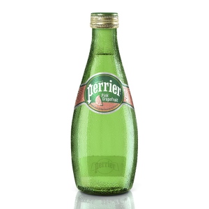 法國Perrier 氣泡天然礦泉水-葡萄柚口味 玻璃瓶(330mlx24入)