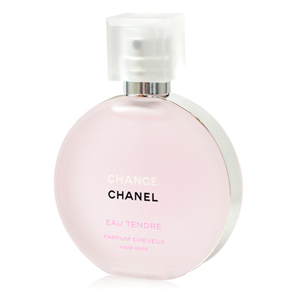 CHANEL香奈兒 CHANCE粉紅甜蜜隔離髮香霧35ml+專櫃體驗包隨機出1