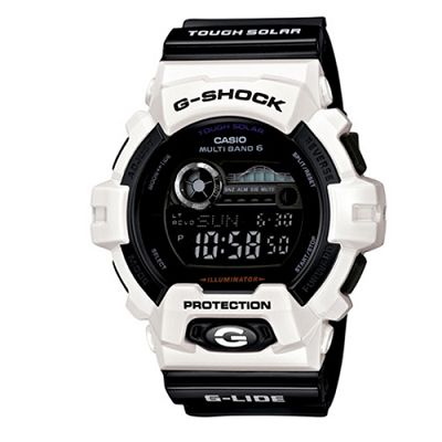 G-SHOCK 逐浪挑戰運動衝浪概念電波錶-黑x白/52.5mm