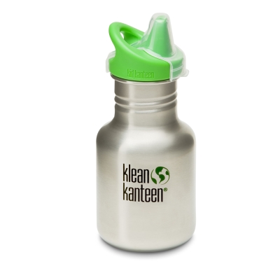 美國Klean Kanteen幼童吸嘴冷水瓶355ml-原鋼色