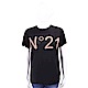 N° 21 字母簍空設計黑色棉質T恤 product thumbnail 1