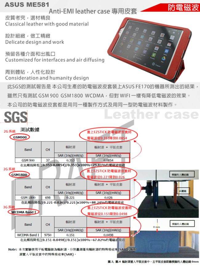 EZstick ASUS ME581 防電磁波筆記本皮套+螢幕貼組合