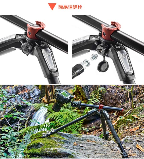 Manfrotto MK190XPRO4-BH 新190系列鋁合金四節腳架套組