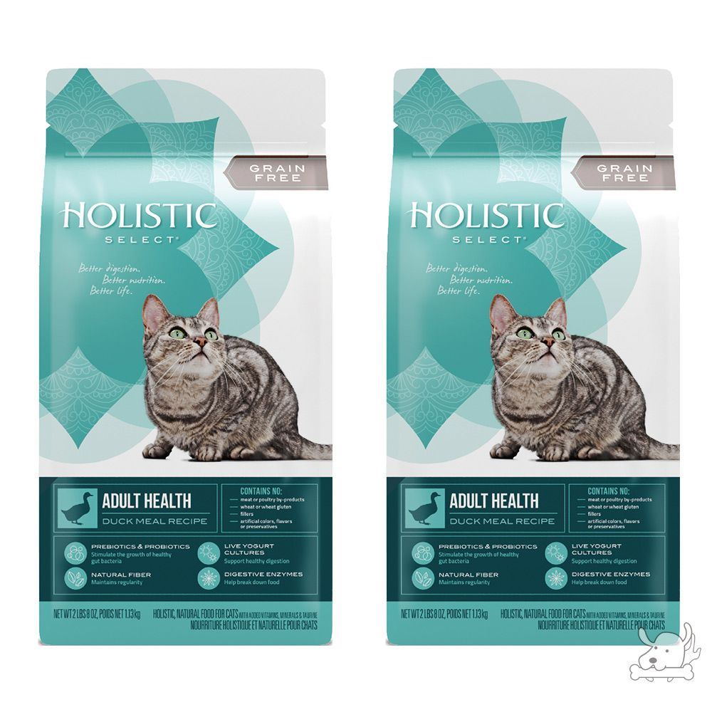 Holistic Select 活力滋 無穀成貓 鴨肉低敏除臭配方 11.5磅 X 2包