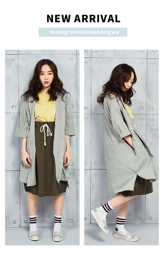 Hong Wa 日系透氣格紋設計休閒便鞋 - 銀