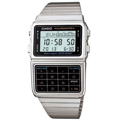 CASIO 復古經典數位計算機錶(DBC-611-1A)-銀色/44.2mm