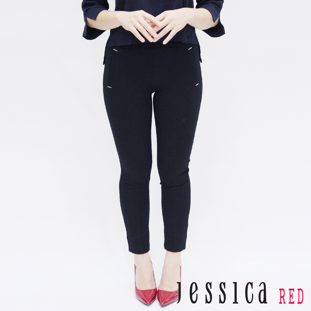 JESSICA RED - 俐落率性合身長褲 （ 黑）