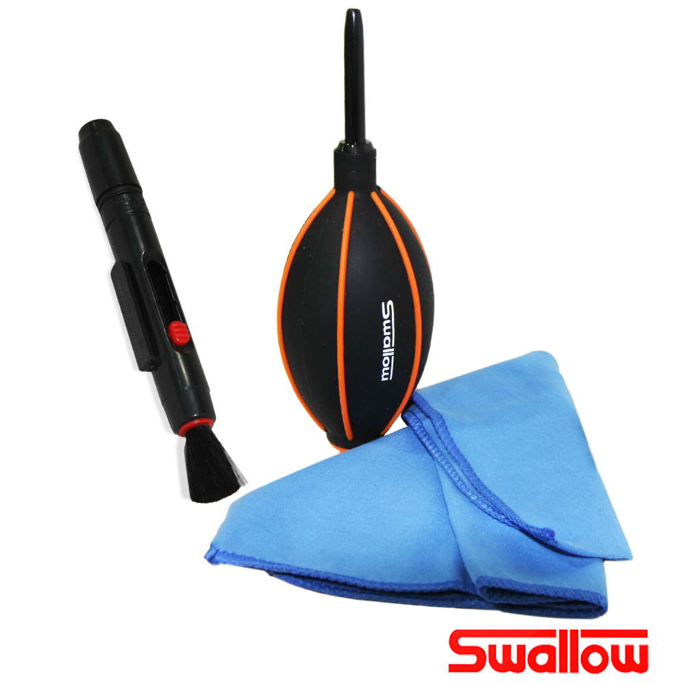 Swallow 清潔組合4 -吹球+拭鏡筆+拭鏡包布