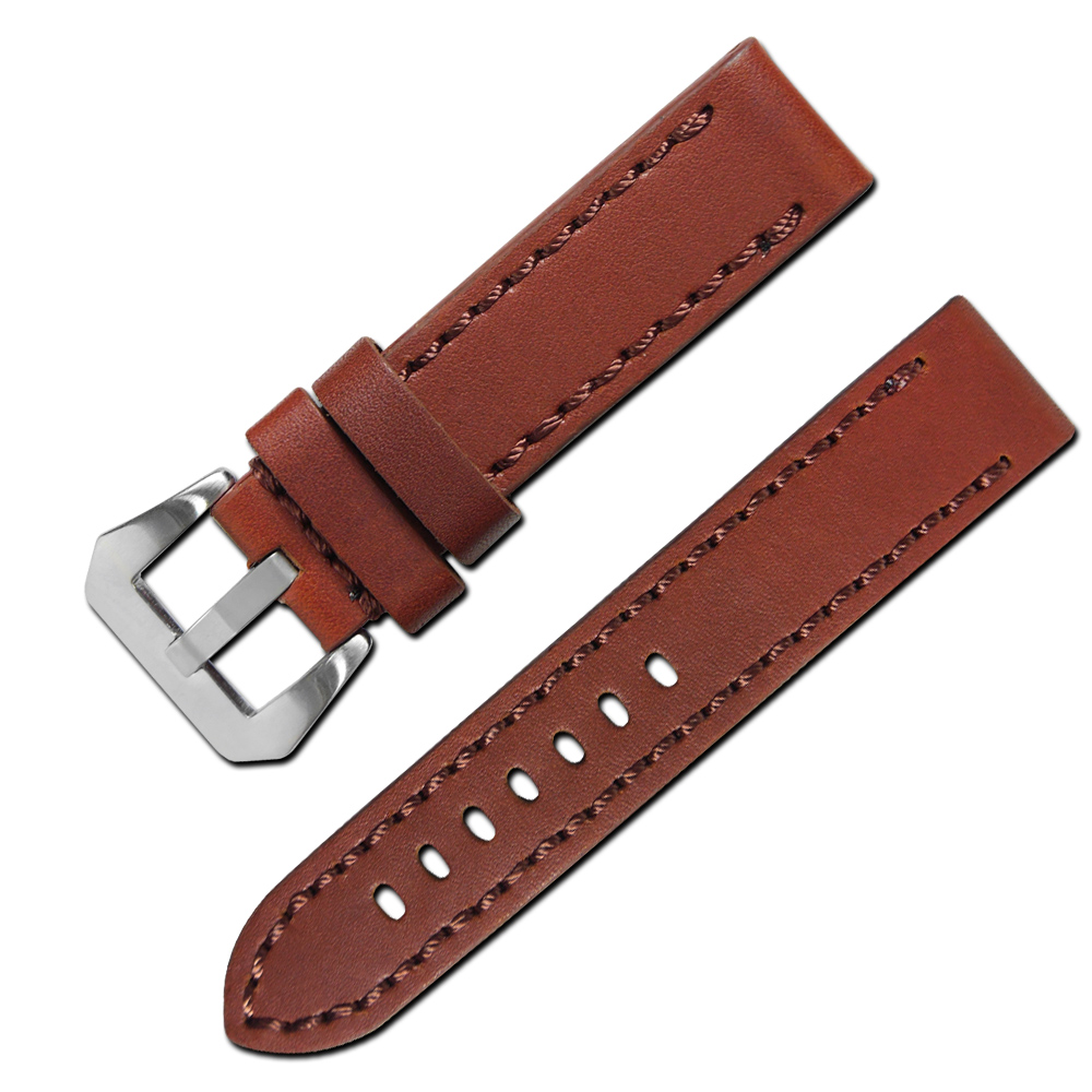 Watchband / 經典復刻時尚指標加厚版牛皮錶帶 棕