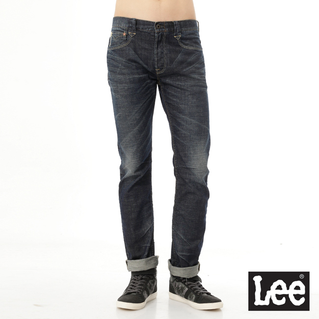 Lee 牛仔褲101+724 中腰合身標準直筒-男款-藍
