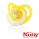 Nuby 夜光舒眠安撫奶嘴0-6m(附蓋)-黃 product thumbnail 1