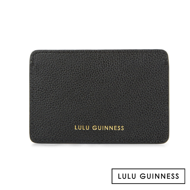 LULU GUINNESS LIP 卡片夾-黑色