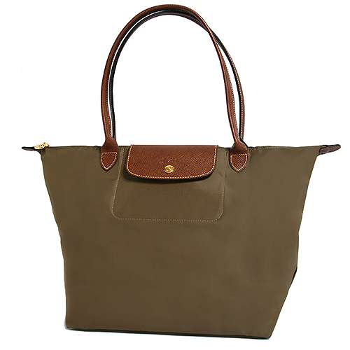 LONGCHAMP Le Pliage 長把摺疊水餃包(大款/軍綠色)