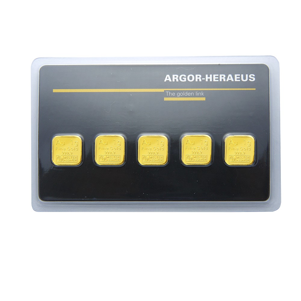 Argor-Heraeus-5公克黃金條塊(1公克條塊X5)