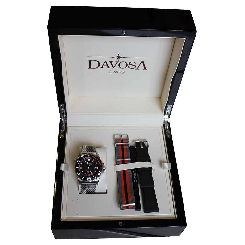 DAVOSA T25橘色氚氣燈管300M潛水錶-限量套裝組/42mm