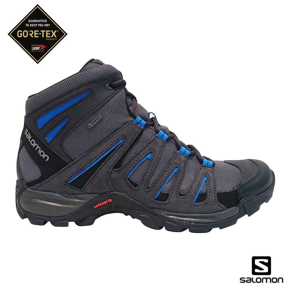 Salomon 登山鞋 中筒 GORETEX 防水 男 RIDGEBACK 灰