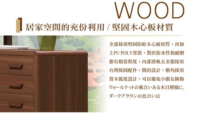 日本直人木業-wood北歐生活120CM衣櫃