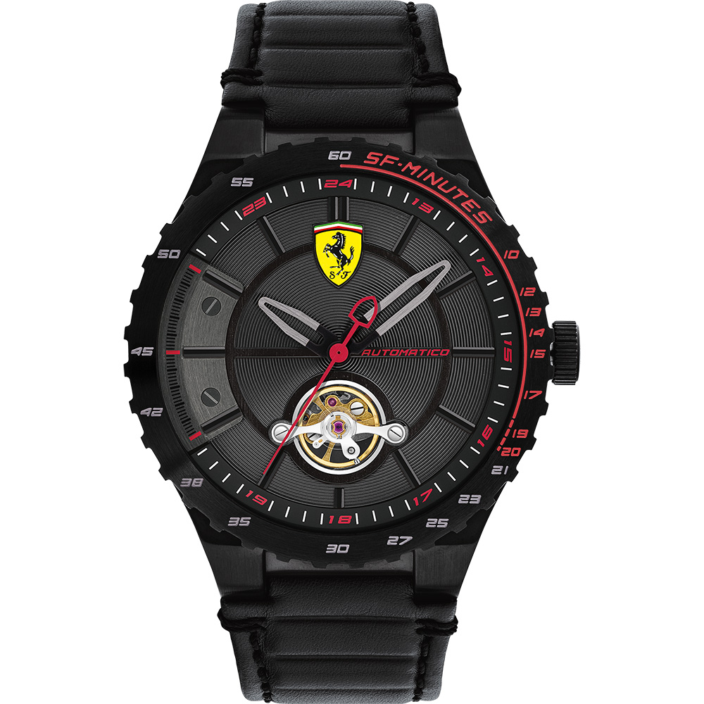 Scuderia Ferrari 法拉利 奔馳時尚機械腕錶-黑/45mm