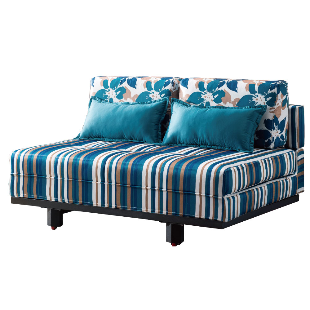 品家居 聖比斯絲絨布拉合式沙發床-145x102x69cm-免組
