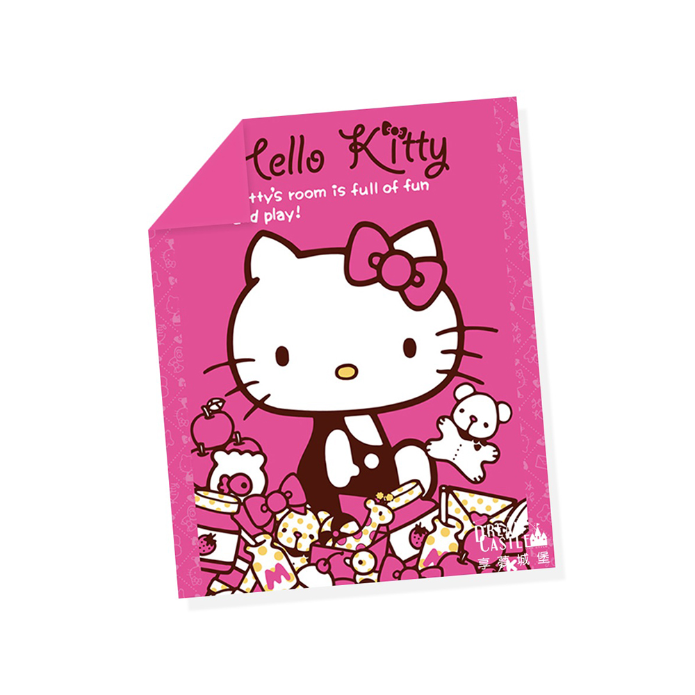 享夢城堡 單人涼被4x5-HELLO KITTY 我的遊戲房-粉.紅