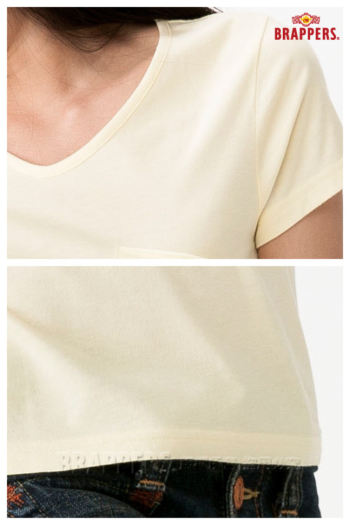 BRAPPERS 女款 口袋船錨圖樣短袖T恤-黃