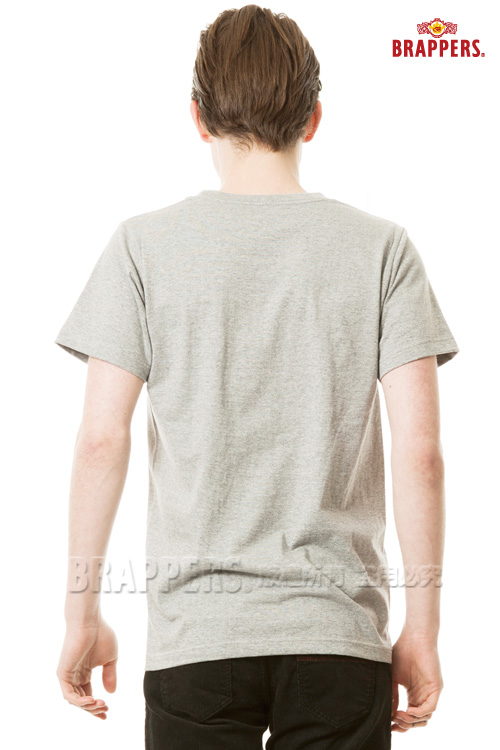 BRAPPERS 男款日本製圓點印花短袖T恤－灰