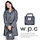 w.p.c. 碎花滾邊款。時尚雨衣/風衣(R1021)_(深藍碎花) product thumbnail 1